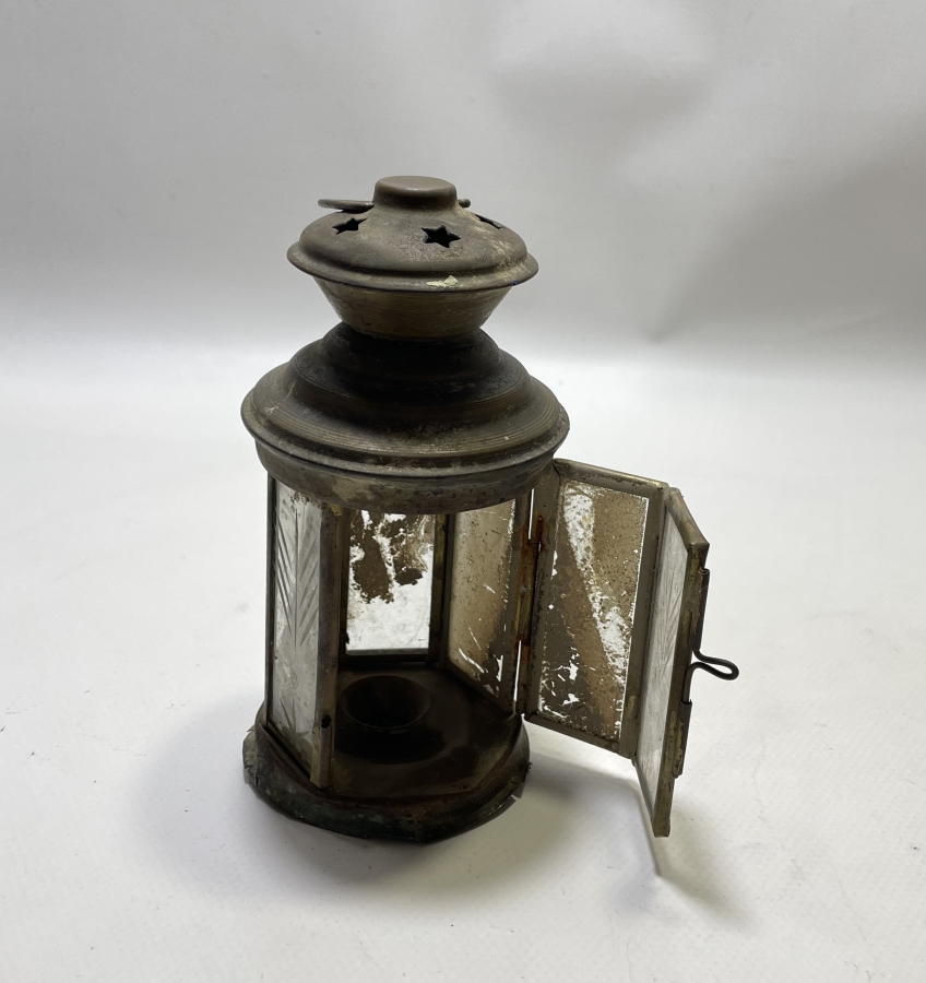 OSMANLI DÖNEMİ CAMLARI KRİSTAL KESME İŞÇİLİKLİ EL MUMLUĞU