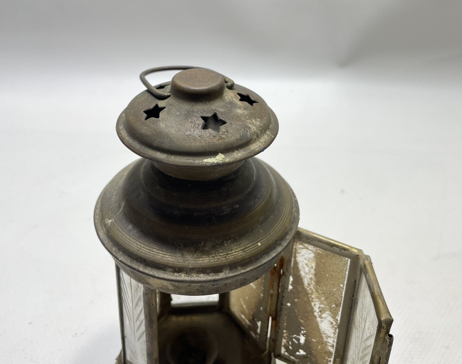 OSMANLI DÖNEMİ CAMLARI KRİSTAL KESME İŞÇİLİKLİ EL MUMLUĞU