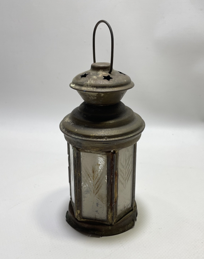 OSMANLI DÖNEMİ CAMLARI KRİSTAL KESME İŞÇİLİKLİ EL MUMLUĞU