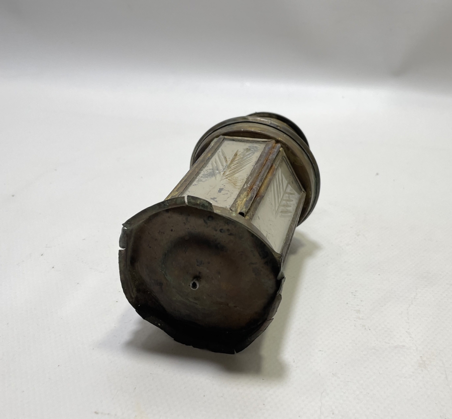 OSMANLI DÖNEMİ CAMLARI KRİSTAL KESME İŞÇİLİKLİ EL MUMLUĞU