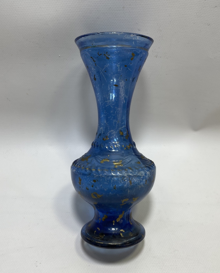 OSMANLI DÖNEMİ KABARTMA İŞÇİLİKLİ NADİR CAM VAZO