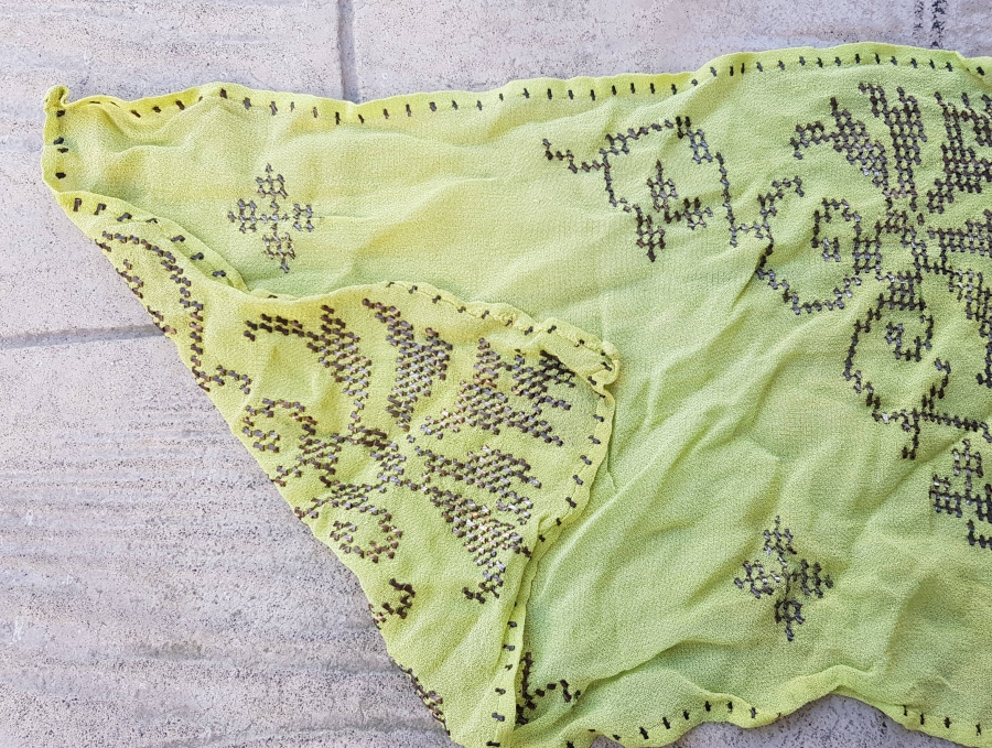 TELKIRMA İŞÇİLİKLİ EL YAPIMI OSMANLI SÖZ MENDİLİ