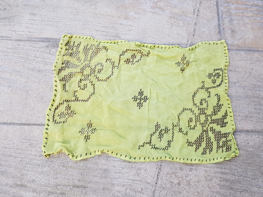 TELKIRMA İŞÇİLİKLİ EL YAPIMI OSMANLI SÖZ MENDİLİ