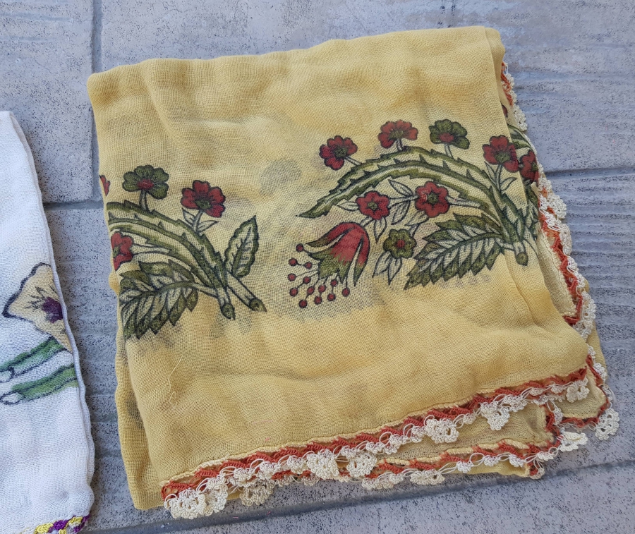 İKİ ADET TOKAT İŞİ BASKI OYALI YAZMA