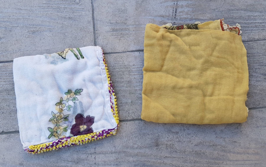 İKİ ADET TOKAT İŞİ BASKI OYALI YAZMA