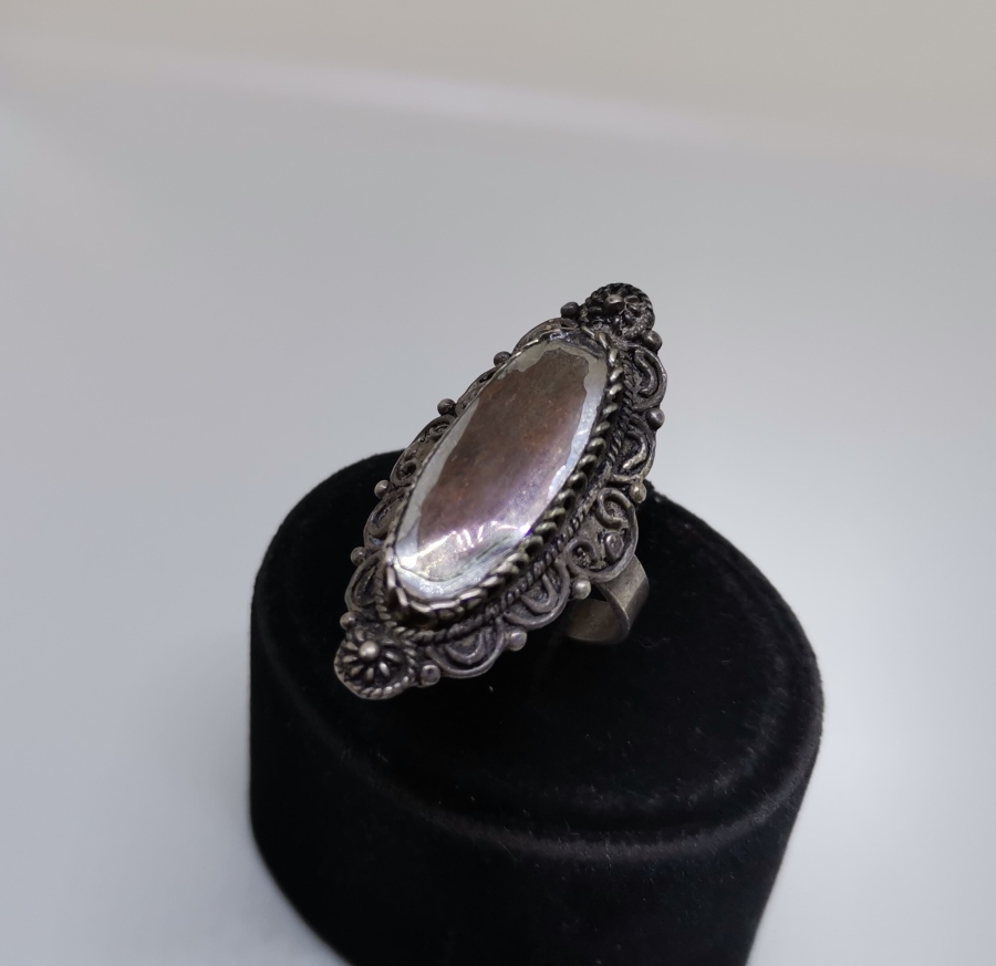 KABARTMA İŞÇİLİKLİ ÖZEL YAPIM GÜMÜŞ YÜZÜK