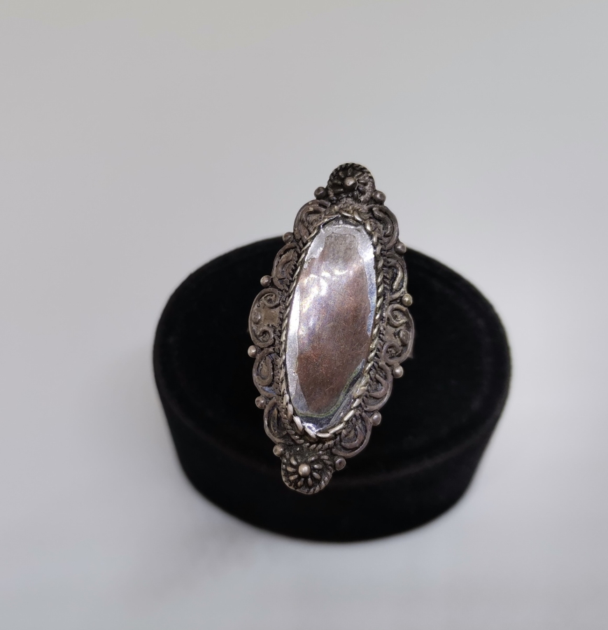 KABARTMA İŞÇİLİKLİ ÖZEL YAPIM GÜMÜŞ YÜZÜK