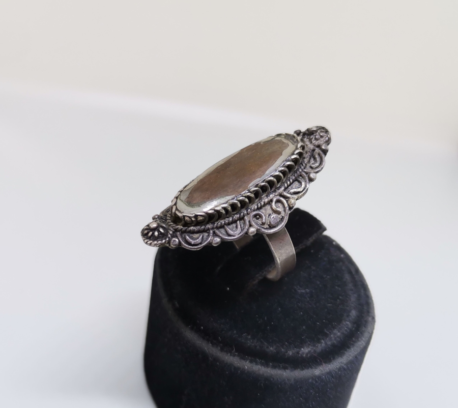 KABARTMA İŞÇİLİKLİ ÖZEL YAPIM GÜMÜŞ YÜZÜK