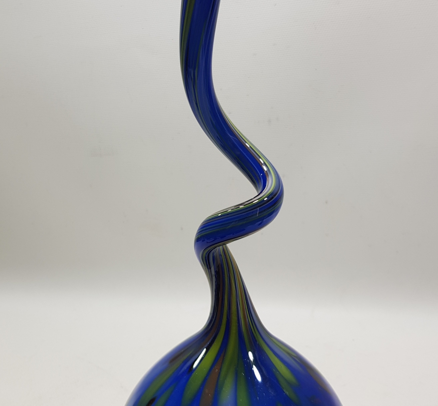 ÜFLEME CAMDAN MAMUL KOPARMA İŞÇİLİKLİ BÜYÜK BOY ANTİKA MURANO KARANFİLLİK