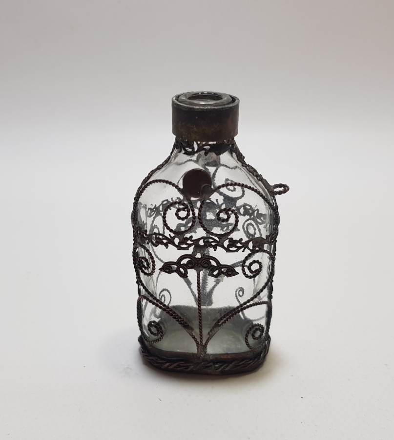 METAL GEÇME İŞÇİLİKLİ OSMANLI DÖNEMİ NADİR KOKU - PARFÜM ŞİŞESİ