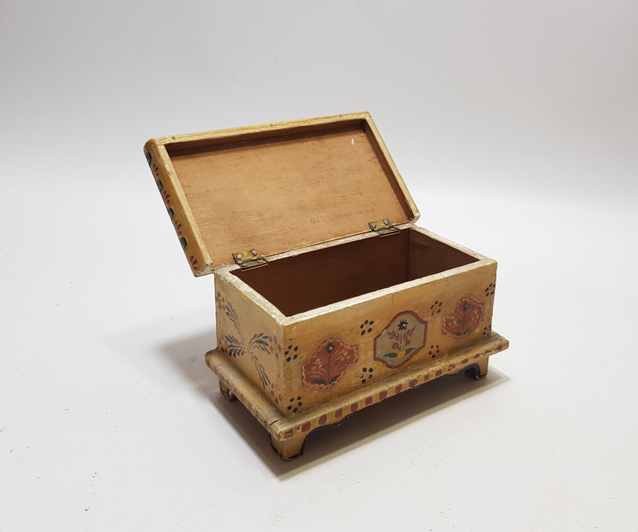 OSMANLI DÖNEMİ EL BOYAMA ÇOK NADİR AHŞAP TESPİH KUTUSU