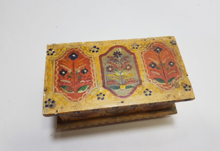 OSMANLI DÖNEMİ EL BOYAMA ÇOK NADİR AHŞAP TESPİH KUTUSU