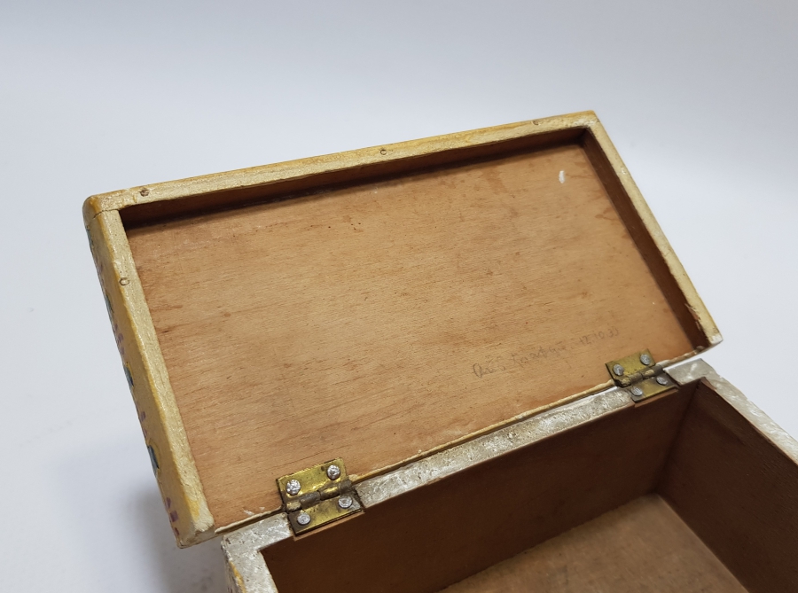 OSMANLI DÖNEMİ EL BOYAMA ÇOK NADİR AHŞAP TESPİH KUTUSU