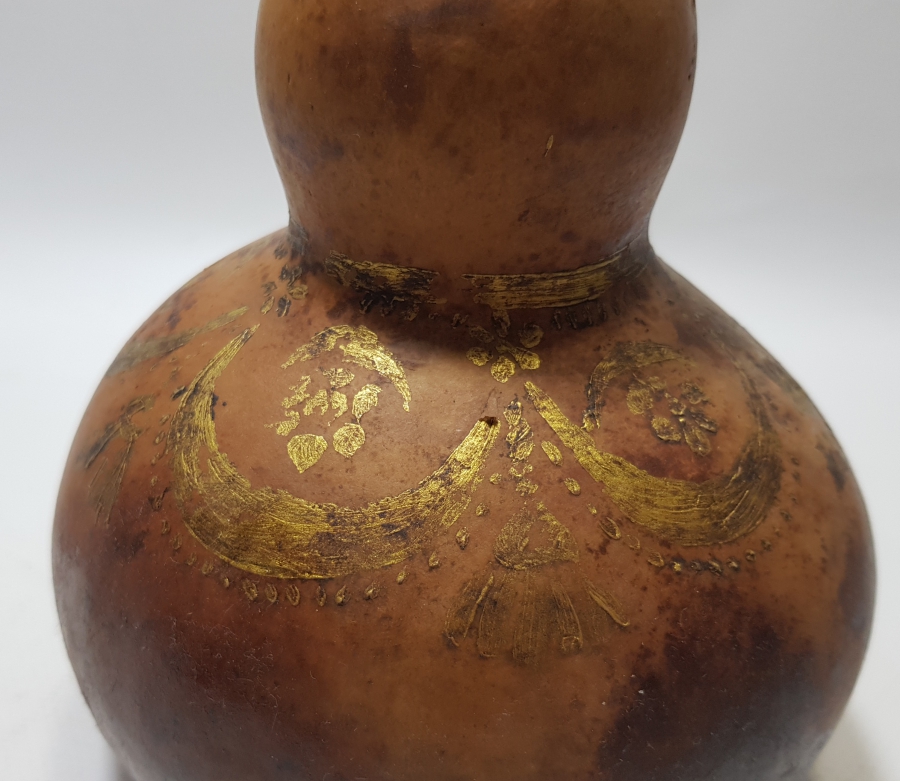 OSMANLI DÖNEMİ ÜZERİ ALTIN VARAKLI AY YILDIZLI DOLMA TÜFEK BARUTLUĞU