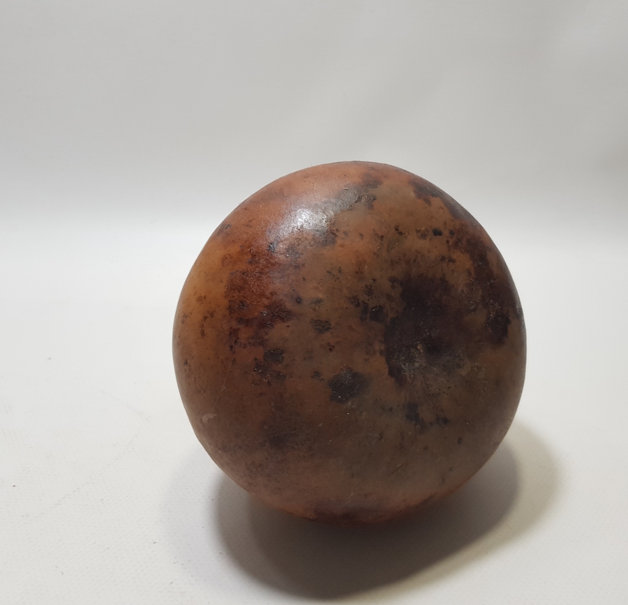 OSMANLI DÖNEMİ ÜZERİ ALTIN VARAKLI AY YILDIZLI DOLMA TÜFEK BARUTLUĞU