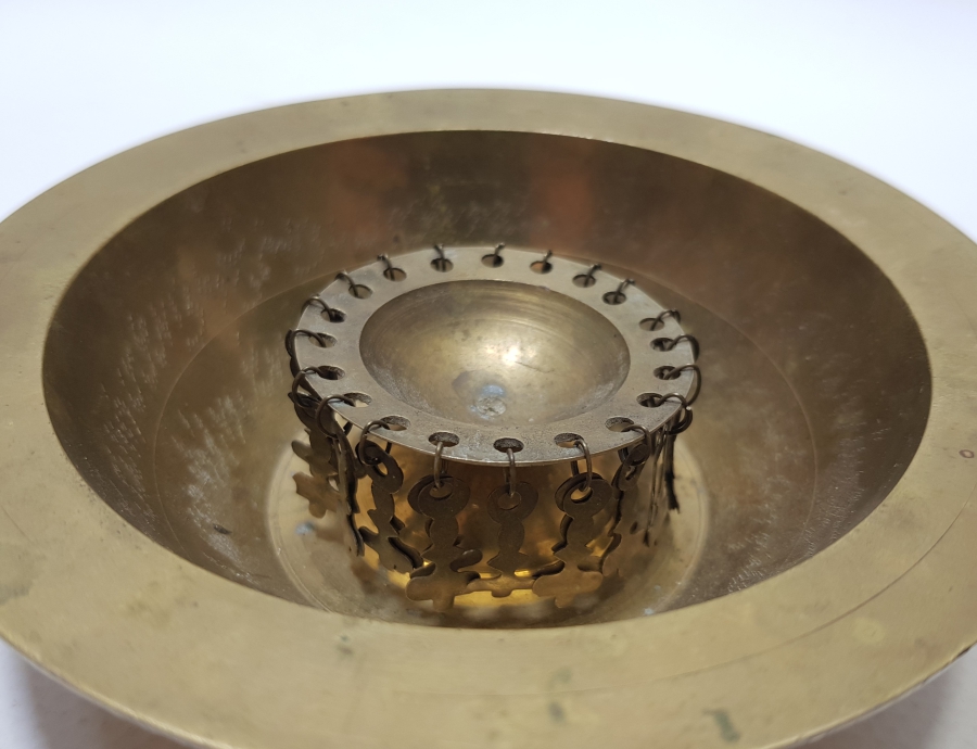 İÇİ AYETLERLE BEZELİ ANTİKA ŞİFA TASI