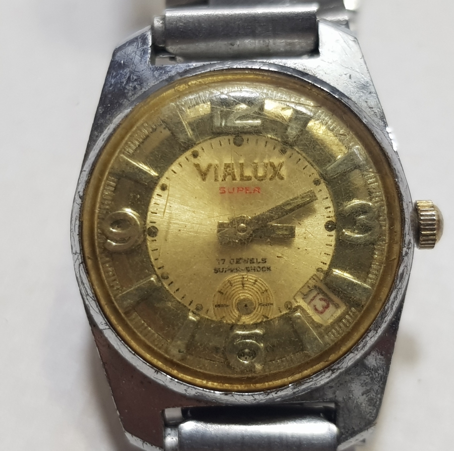 VIALUX MARKA ANTİKA KURMALI KOL SAATİ