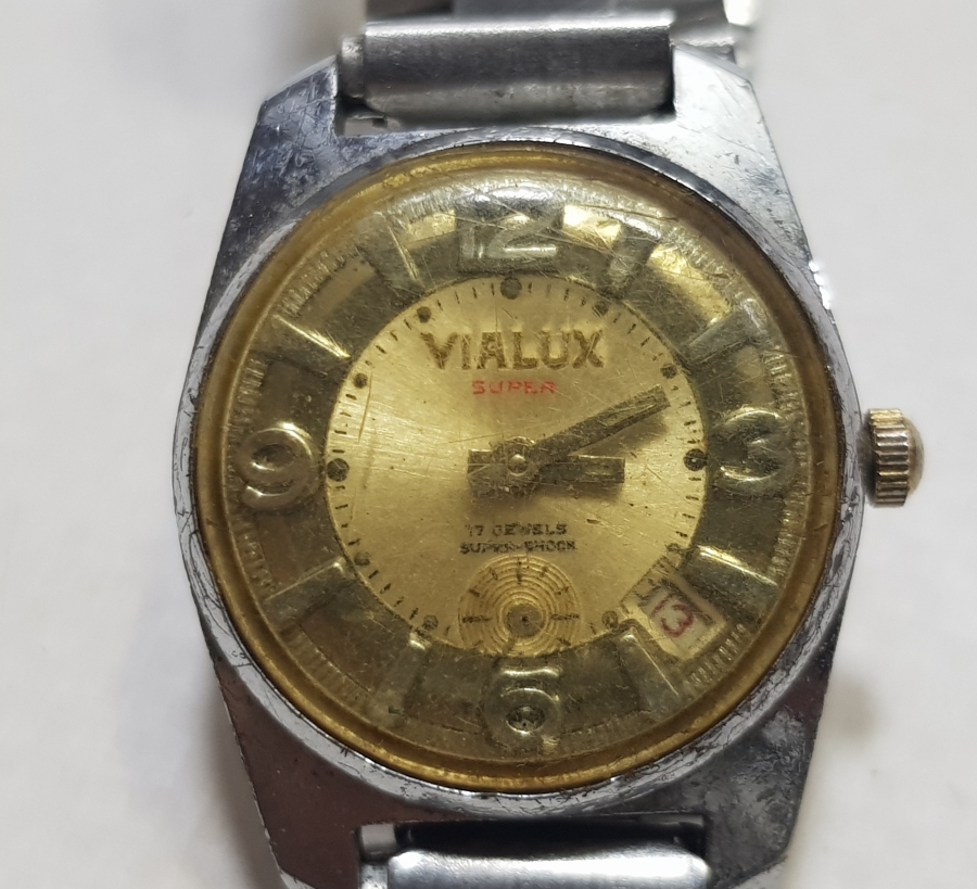 VIALUX MARKA ANTİKA KURMALI KOL SAATİ