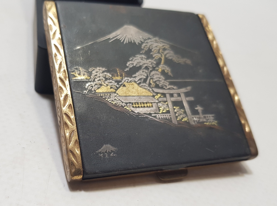 ALTIN VE GÜMÜŞ EZME İŞÇİLİKLİ 1900 BAŞLARI ÇOK NADİR UZAKDOĞU PUDRİYER - PUDRALIK