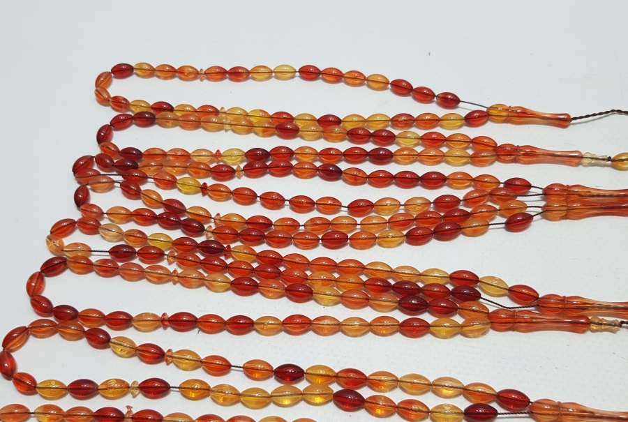 KEHRİBAR GÖRÜNÜMLÜ 10 ADET HEDİYELİK TESPİH