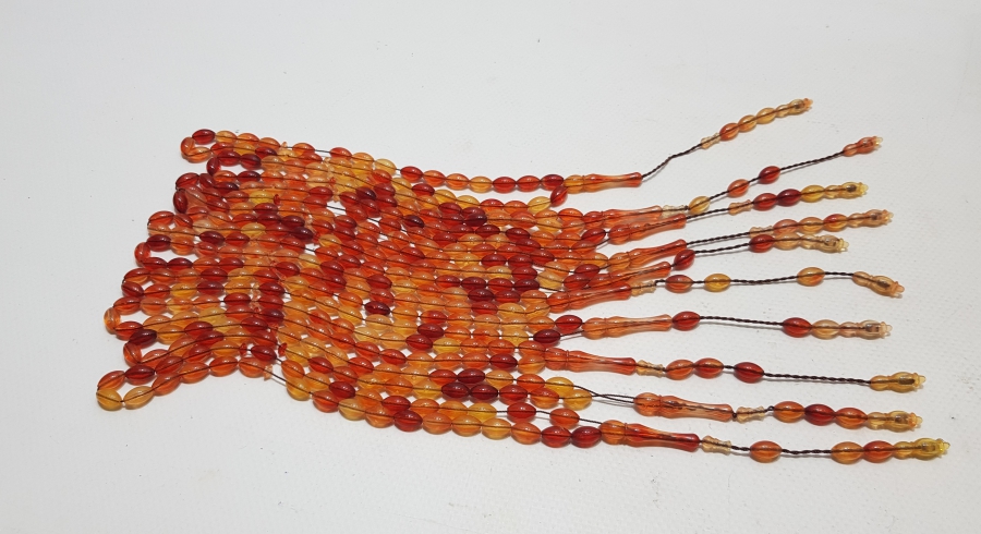 KEHRİBAR GÖRÜNÜMLÜ 10 ADET HEDİYELİK TESPİH