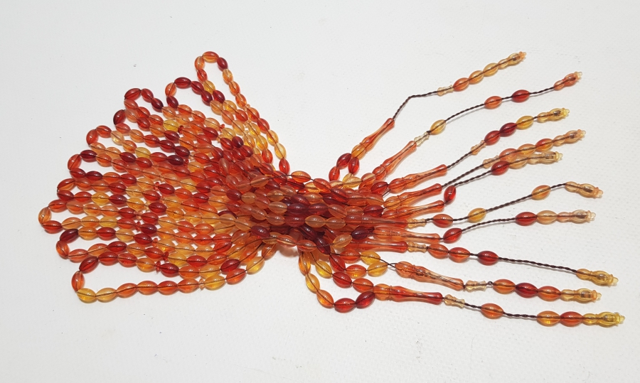 KEHRİBAR GÖRÜNÜMLÜ 10 ADET HEDİYELİK TESPİH