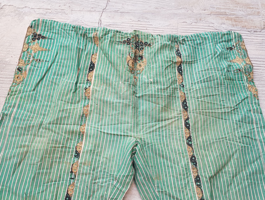 GÜMÜŞ VE SIRMA VE İPEK İBRİŞİMLİ OSMANLI DÖNEMİ ŞALVAR