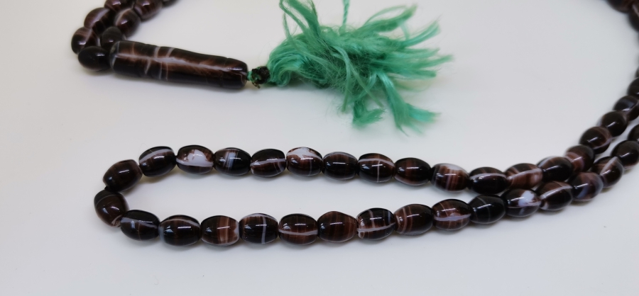 OSMANLI DÖNEMİ ORİJİNAL PÜSKÜLÜYLE NADİR BEYKOZ NAMAZ TESPİHİ