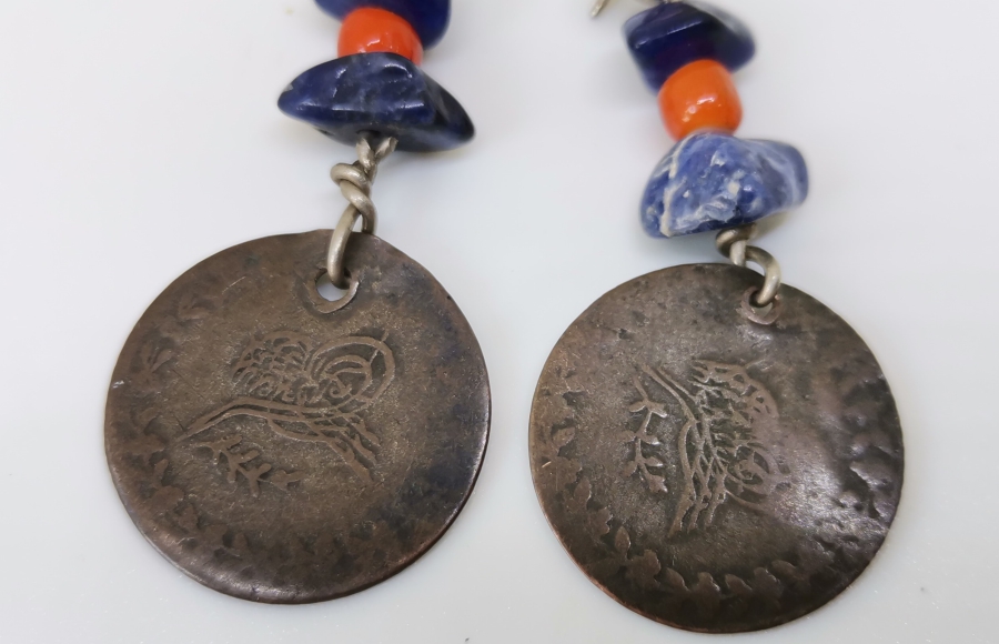 ABDÜLMECİT HAN DÖNEMİ GÜMÜŞ PARALARDAN YAPILMIŞ ÖZEL YAPIM KÜPE