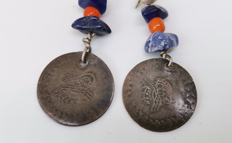 ABDÜLMECİT HAN DÖNEMİ GÜMÜŞ PARALARDAN YAPILMIŞ ÖZEL YAPIM KÜPE