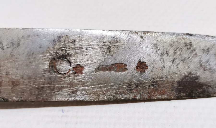 ÜZERİ BALIKLI VE AY YILDIZLI OSMANLI DÖNEMİ ÇERKES KAMASI