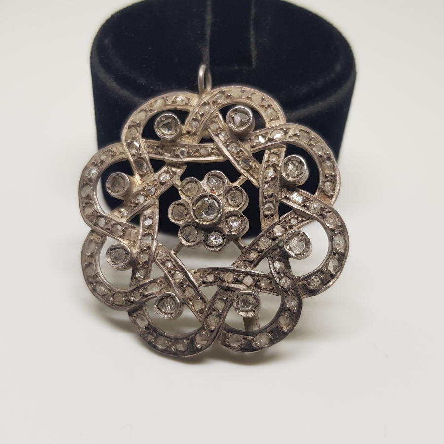 OSMANLI DÖNEMİ ELMAS TAŞLI BÜYÜK BOY KOLYE UCU