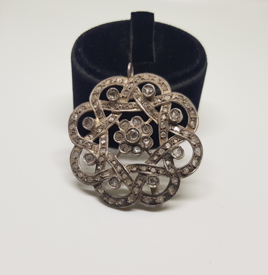 OSMANLI DÖNEMİ ELMAS TAŞLI BÜYÜK BOY KOLYE UCU