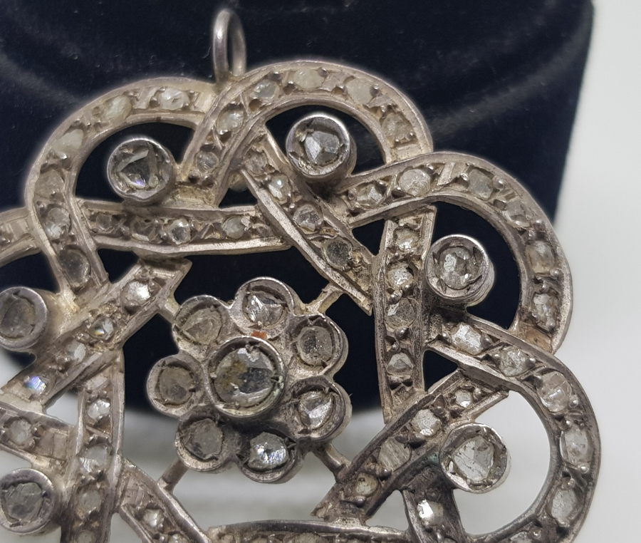 OSMANLI DÖNEMİ ELMAS TAŞLI BÜYÜK BOY KOLYE UCU