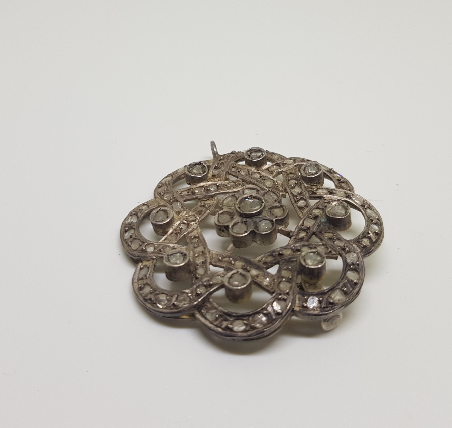 OSMANLI DÖNEMİ ELMAS TAŞLI BÜYÜK BOY KOLYE UCU