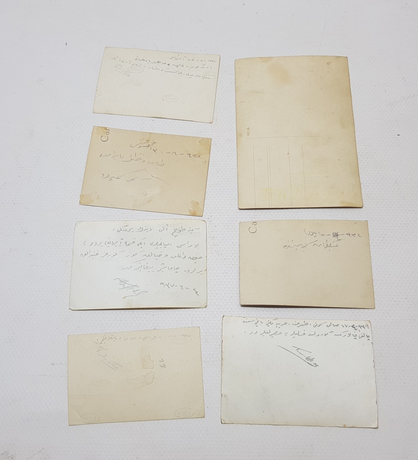 ARKALARI OSMANLICA YAZILI NADİR ASKERİ FOTOĞRAFLAR LOTU