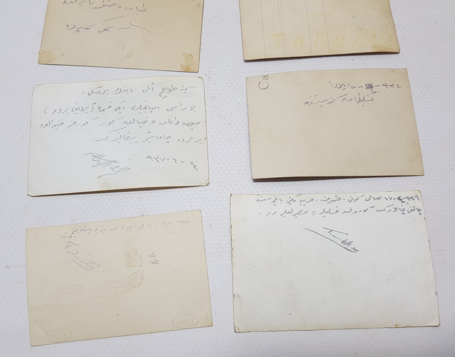 ARKALARI OSMANLICA YAZILI NADİR ASKERİ FOTOĞRAFLAR LOTU