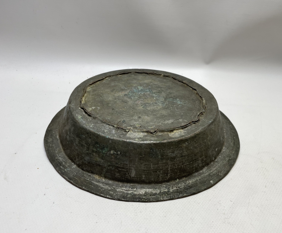 ÜZERİ İŞLEMELİ OSMANLI DÖNEMİ BÜYÜK BOY BAKIR TABAK