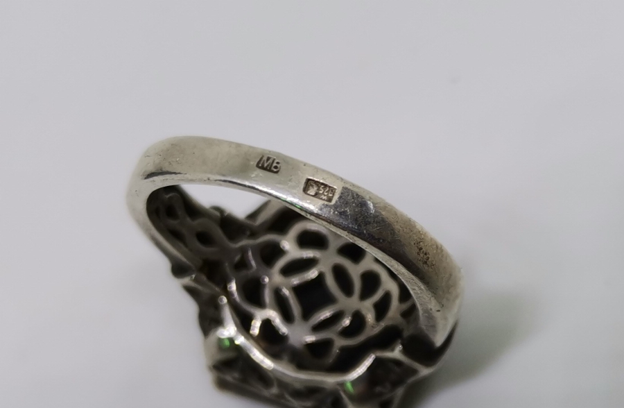 RUS YAPIMI ANTİKA GÜMÜŞ YÜZÜK