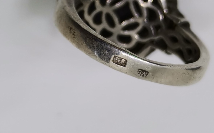 RUS YAPIMI ANTİKA GÜMÜŞ YÜZÜK