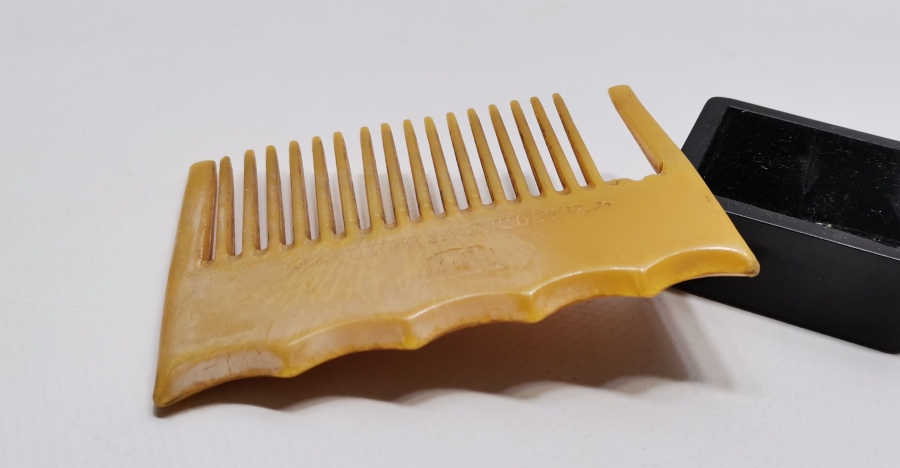 OSMANLI DÖNEMİ OSMANLICA VE FRANSIZCA YAZILI ÇOK NADİR GALANİT TARAK