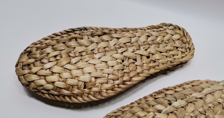 OSMANLI DÖNEMİ HURMA YAPRAĞINDAN YAPILMIŞ HİCAZ İŞİ ÇOK NADİR DAMAT AYAKKABISI