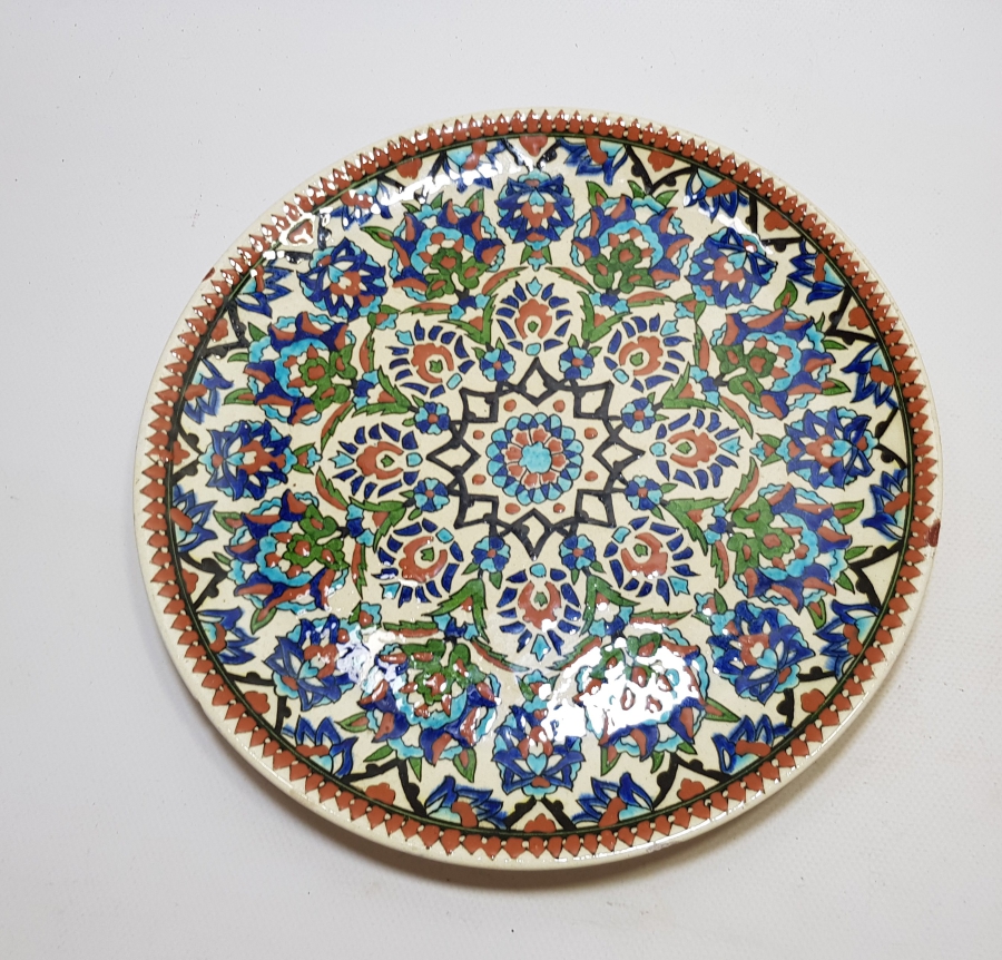 NADİR RENKTE EL BOYAMA İZNİK ÇİNİ DUVAR TABAĞI