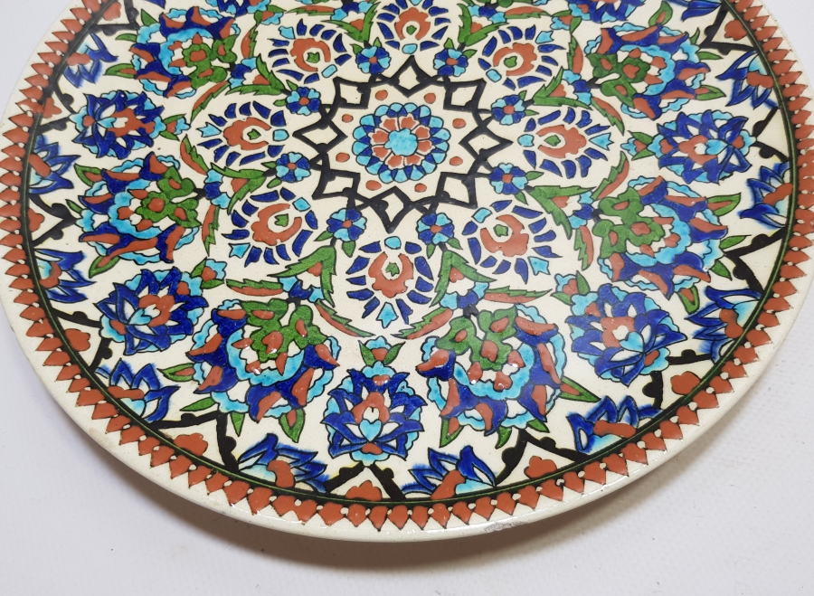 NADİR RENKTE EL BOYAMA İZNİK ÇİNİ DUVAR TABAĞI