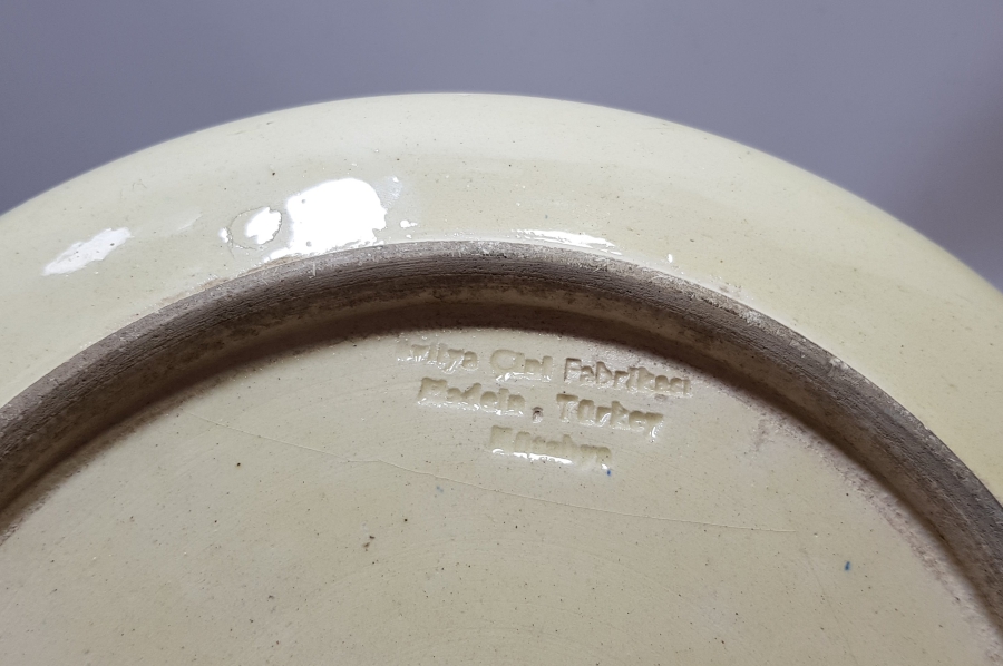 NADİR RENKTE EL BOYAMA İZNİK ÇİNİ DUVAR TABAĞI