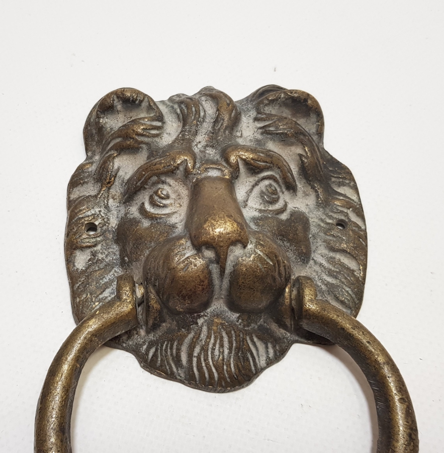 OSMANLI DÖNEMİ ÇOK NADİR ANADOLU ASLANI GÖRSELLİ BRONZ KAPI TOKMAĞI