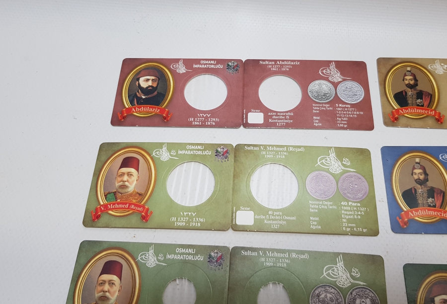 KOLEKSİYONERLER İÇİN ÖZEL YAPILMIŞ PADİŞAH TEMALI PARA KAPAMALARI LOTU