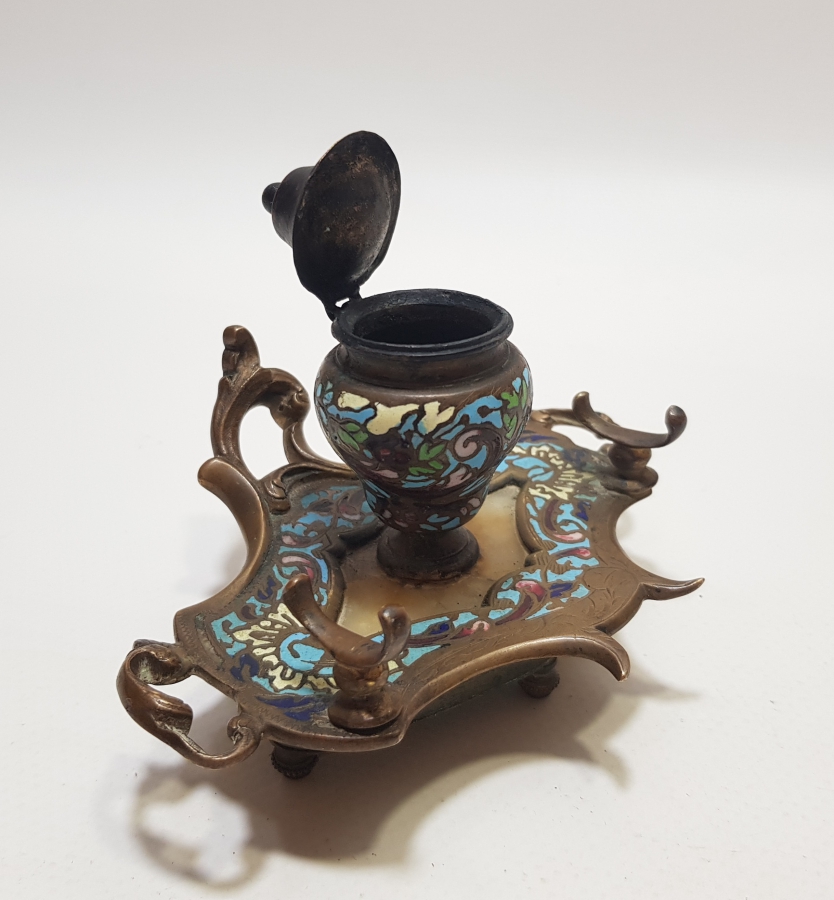 ÜZERİ MİNE İŞÇİLİKLİ OSMANLI DÖNEMİ MASA ÜSTÜ YAZI TAKIMI