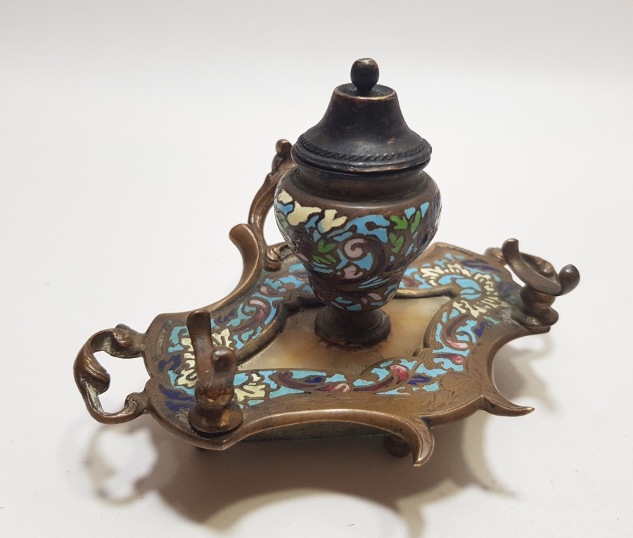 ÜZERİ MİNE İŞÇİLİKLİ OSMANLI DÖNEMİ MASA ÜSTÜ YAZI TAKIMI