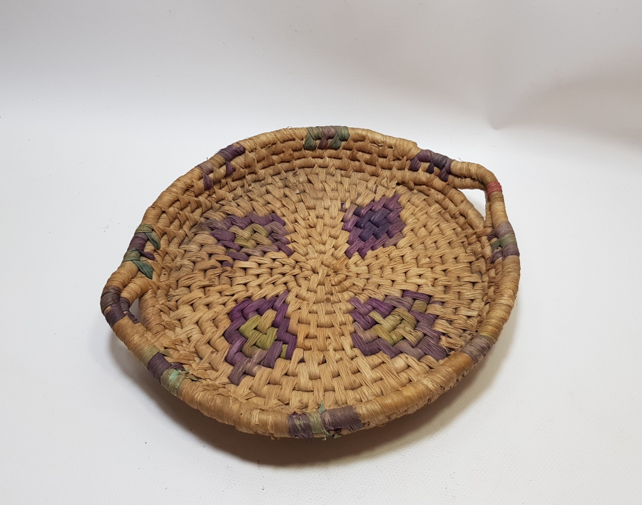 OSMANLI DÖNEMİ HURMA DALLARINDAN YAPILMIŞ KÖK BOYALI NADİR HURMALIK